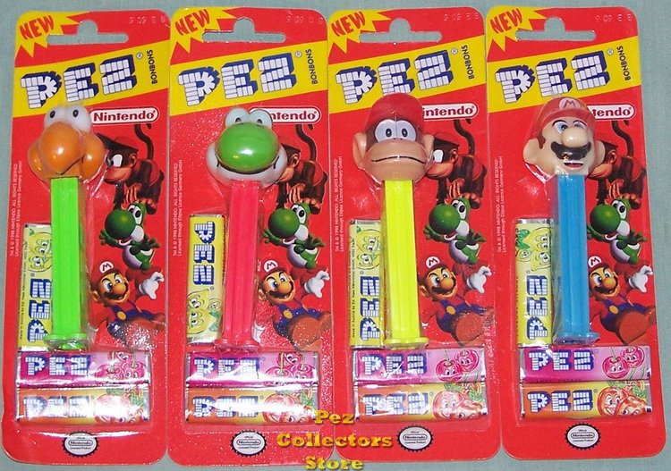 (image for) Nintendo Mario Bros. Set of 4 Retired European Pez MOC - Click Image to Close
