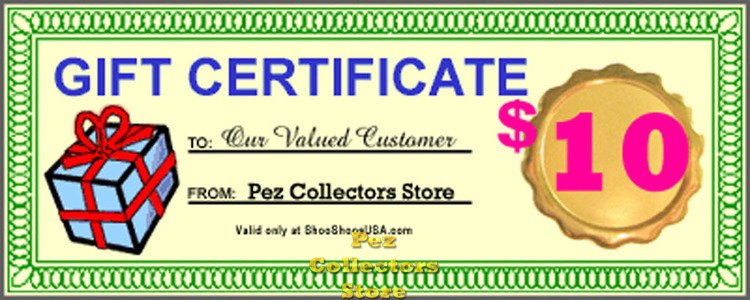 (image for) $10.00 Gift Certificate - Click Image to Close