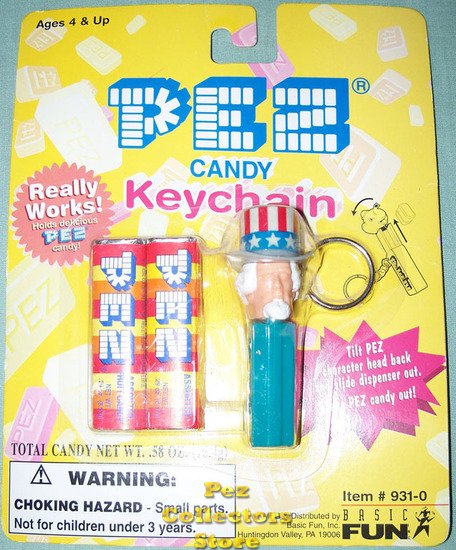 (image for) Retired Mini Pez Uncle Sam Keychain MOC - Click Image to Close