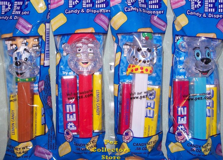 (image for) Crystal Christmas Santa Snowman Reindeer and Icee Pez MIB - Click Image to Close