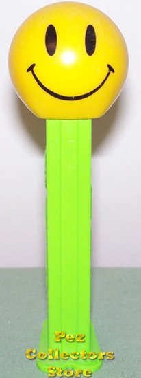 (image for) Walmart Smiley Funky Face Pez on Neon Green Stem - Click Image to Close