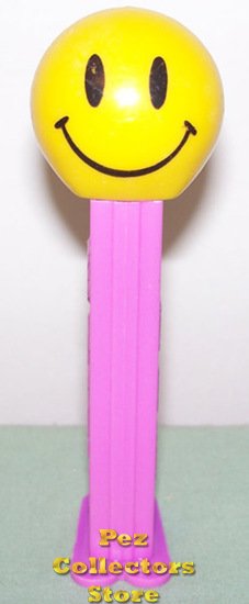 (image for) Walmart Smiley Funky Face Pez on Purple Stem - Click Image to Close