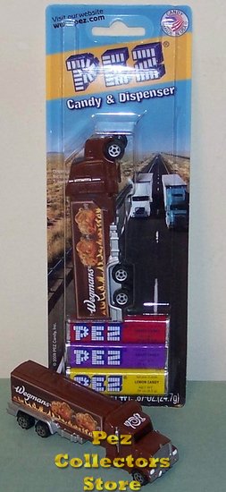 (image for) Wegmans Roasted Chicken Hauler Truck Brown Rig Promotional Pez - Click Image to Close