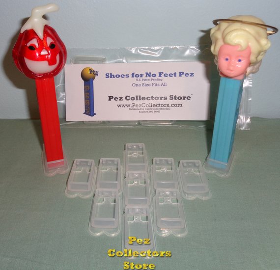 (image for) 10 Narrow Clear PCS Shoes for Pez - One Size Fits All - Click Image to Close