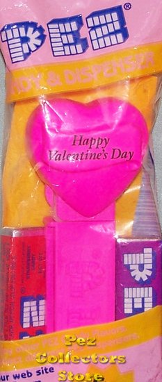 (image for) 1999 HVD Heart Pez Neon Pink on Neon Pink MIB - Click Image to Close