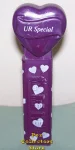 (image for) 2005 UR Special Heart Pez Purple printed stem Loose
