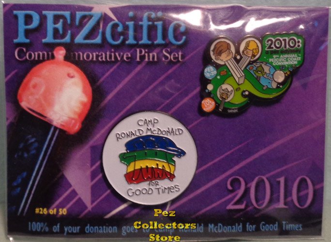 (image for) 2010 PEZcific Coast Convention Charity Pin Set 50 made - Click Image to Close