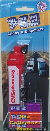 (image for) 2011 CVS Hauler Red Truck Rig Promotional Pez - Click Image to Close