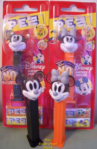 (image for) 80th Anniversary Crystal Mickey and Minnie Ltd. Ed PEZ Pair