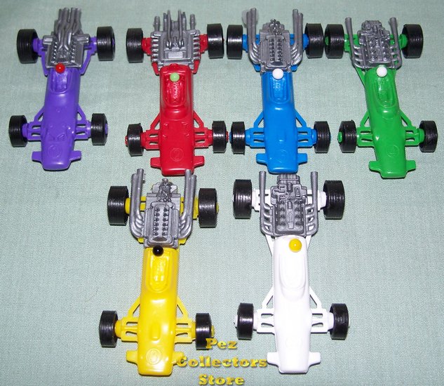 (image for) Auto PEZ Racing Cars - set of 4 Ferrari, BRM, Cooper & Lotus - Click Image to Close