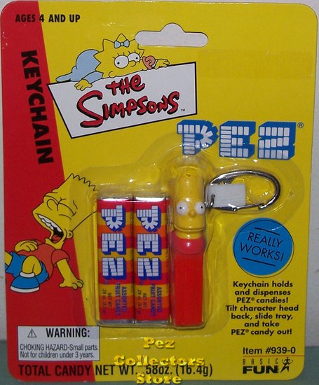 (image for) Retired Bart Simpson Pez Keychain MOC - Click Image to Close