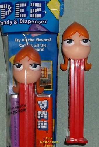 (image for) Candace Pez Dispenser MIB from Phineas and Ferb assortment MIB