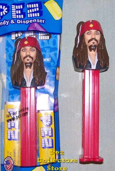 (image for) Captain Jack Sparrow Pirates of the Caribbean Pez MIB - Click Image to Close