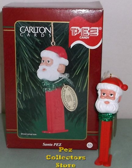 (image for) Carlton Cards Pez Santa Ornament from 1999 with box - Click Image to Close