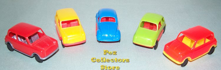 (image for) Auto PEZ Cars by Grisoni of Italy - Set of 3 VW, Mini & Fiat - Click Image to Close