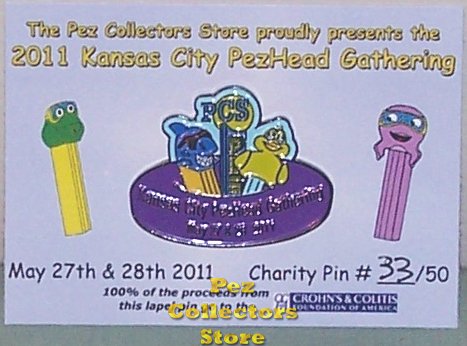 (image for) 2011 KC PezHead Gathering CCFA Charity Lapel Pin - Click Image to Close