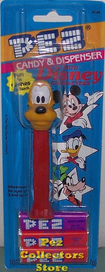 (image for) Classic Disney Pluto Pez on Red Mint on Disney Stars Card - Click Image to Close