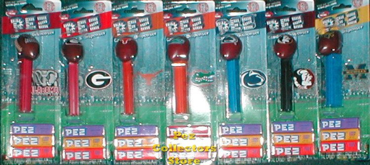 (image for) NCAA College Football Pez Set of 7 Limited Edition - Click Image to Close