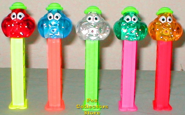 (image for) Colored Crystal Bubbleman Pez Set of 5 Pez Offer 60 - Click Image to Close