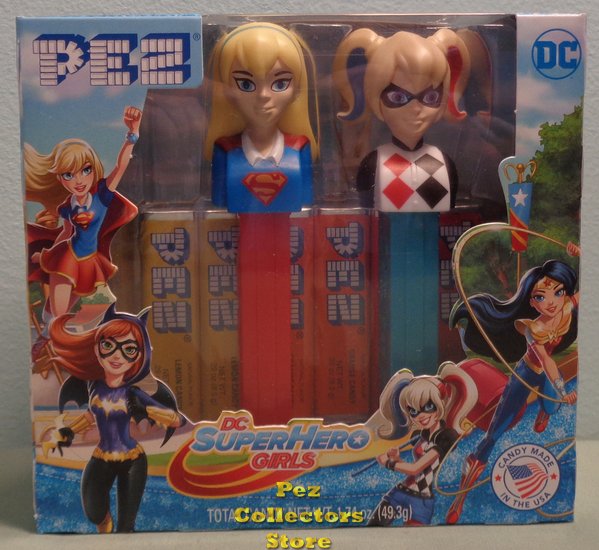 (image for) Harley Quinn and Super Girl DC Super Hero Girls Pez Twin Pack - Click Image to Close