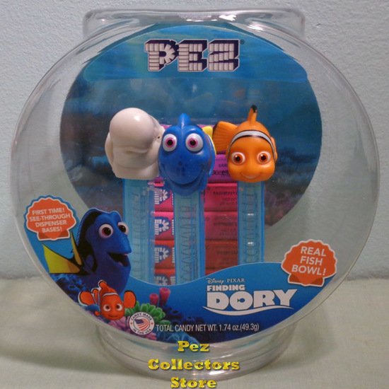 (image for) Finding Dory Fishbowl Pez Gift Set on Blue Clear Stems - Click Image to Close