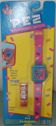 (image for) Pez Watch Blue on Pink Band, MOC Dream Castle Trademarks