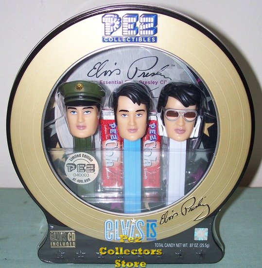 (image for) Elvis Pez Set in Gift Tin with CD - Click Image to Close