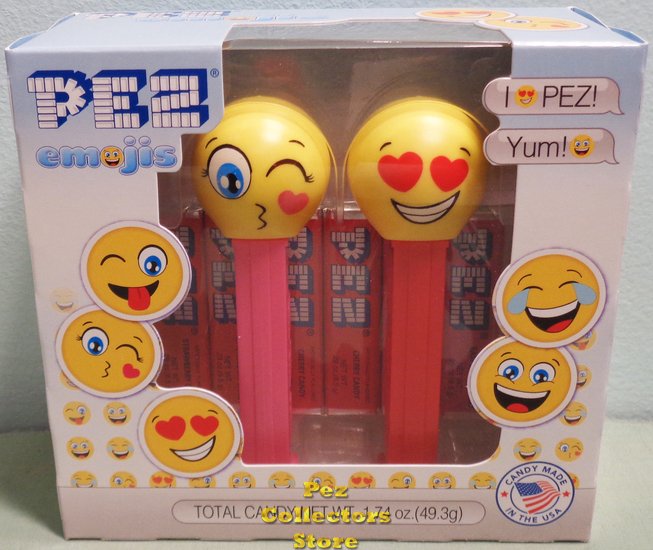 (image for) Emoji Pez Twin Pack with Love and Kissing Emojis - Click Image to Close
