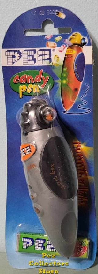 (image for) Silver European Pez Rocket Pen, MOC! - Click Image to Close