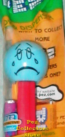 (image for) Sad Funky Face Pez on Red Stem MIP - Click Image to Close