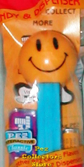 (image for) Smiley Funky Face Pez on Blue Stem MIP - Click Image to Close