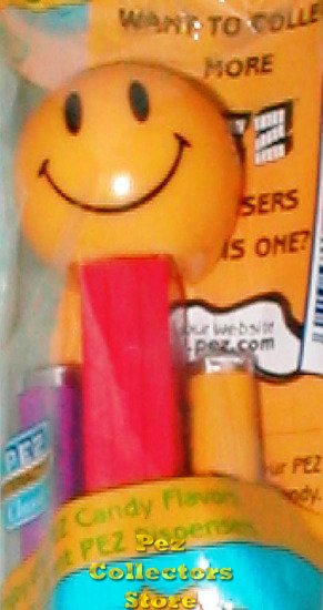 (image for) Smiley Funky Face Pez on Red Stem MIP - Click Image to Close