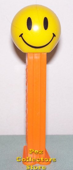 (image for) Smiley Funky Face Pez on Orange Stem Loose - Click Image to Close