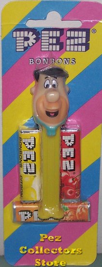 (image for) Fred Flintstone Pez Mint on European Striped Card - Click Image to Close