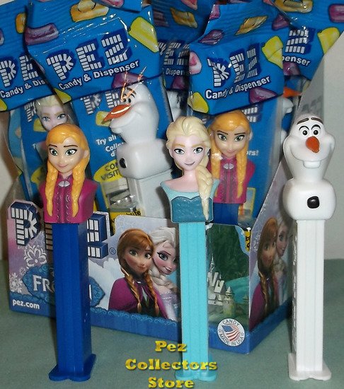 (image for) Disney Frozen Pez set - Anna, Elsa and Olaf MIB - Click Image to Close