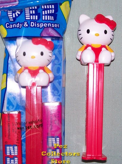 (image for) Hello Kitty with Red Bow and Overalls Full Body Pez - Click Image to Close