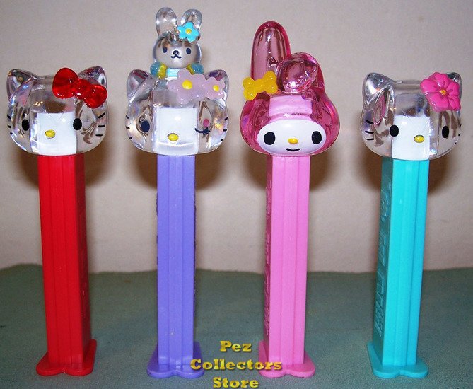 (image for) Crystal Hello Kitty Pez Set of 4 - Click Image to Close