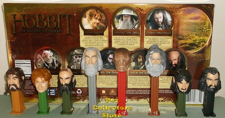(image for) 2013 The Hobbit Pez Limited Edition Set of 8 Loose - Click Image to Close
