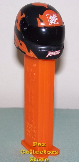 (image for) Tony Stewart Home Depot Orange and White Racing Helmet Pez Loose - Click Image to Close