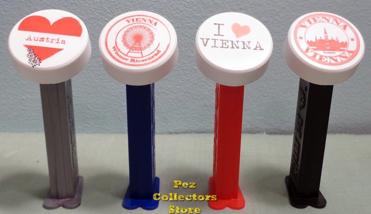 (image for) I Love Austria and I Love Vienna Pez Set of 4 Loose - Click Image to Close