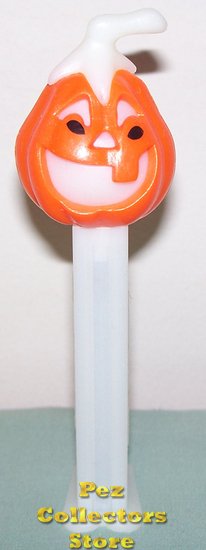 (image for) Jack-O-Lantern Revised Pumpkin Pez with GITD Stem Loose - Click Image to Close