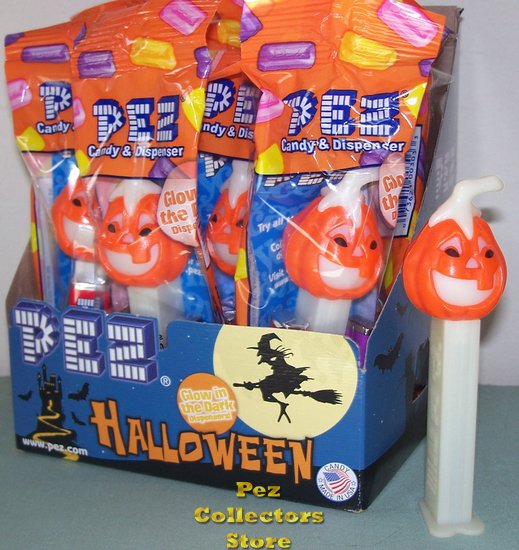 (image for) Halloween Party Favor 10 Pack GITD Jack-O-Lantern Pez - Click Image to Close