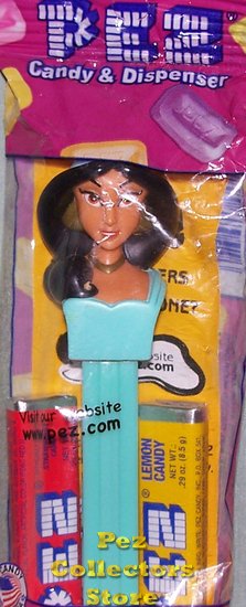 (image for) Princess Jasmine Pez from Aladdin Flesh drop in Curl MIB - Click Image to Close