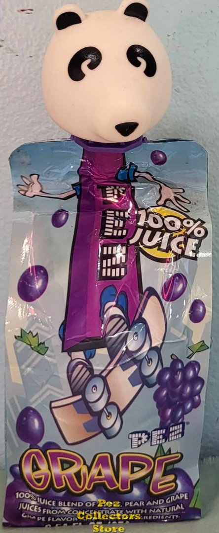 (image for) Panda Pez Topper on a Grape Juice Box - Click Image to Close