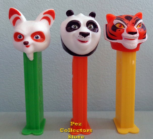 (image for) European Kung Fu Panda 3 Pez Set of 3 Loose Po Tigress and Shifu - Click Image to Close