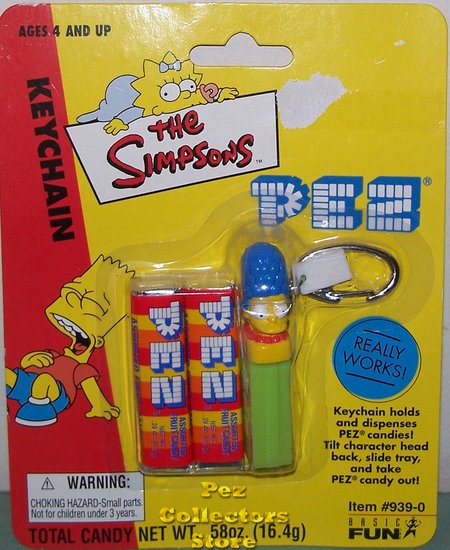 (image for) Retired Marge Simpson Pez Keychain MOC - Click Image to Close