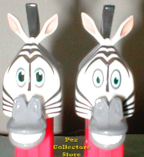 (image for) Marty Zebra Large Pupil, Square Back Pez Loose - Click Image to Close