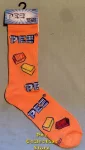 (image for) 2023 Orange Mens PEZ Candy Socks for size 6 - 12