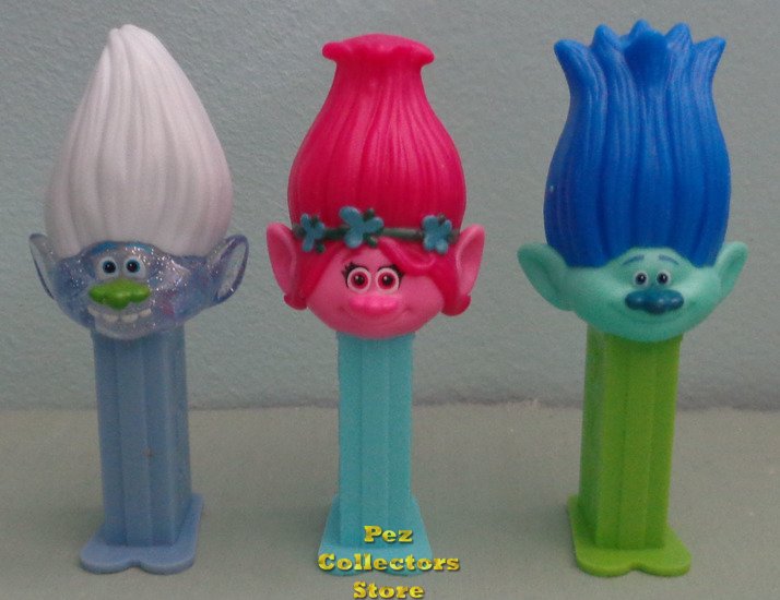 (image for) Mini Trolls Pez on mini stems Loose - Save on Shipping! - Click Image to Close