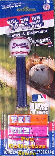(image for) Retired Atlanta Braves Major League Baseball Pez MOC - Click Image to Close